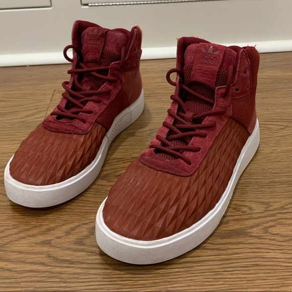 Adidas red high top shoes - Picture 2 of 7